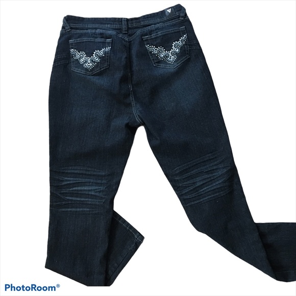 Be Girl Butt Lifter Jeans Dark Wash Size 20 Plus Size Jeans - Picture 2 of 5